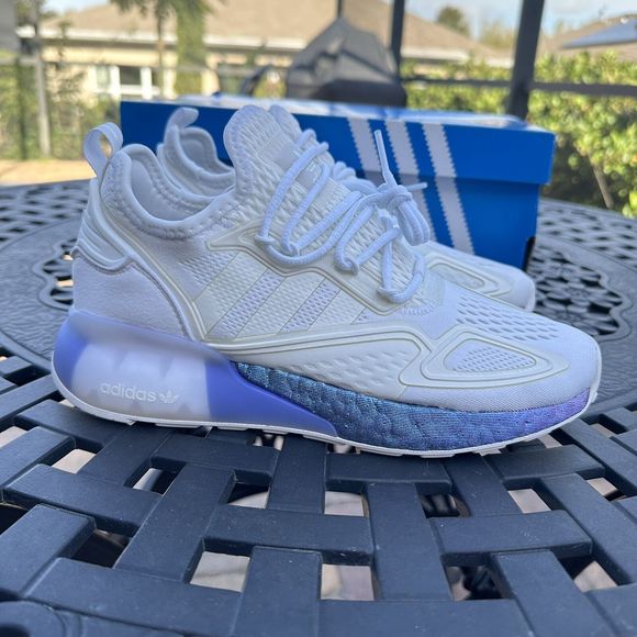 Adidas ZX 2K Boost White Boost Blue Violet Men\'s Athletic Shoes FV2928 main image 8